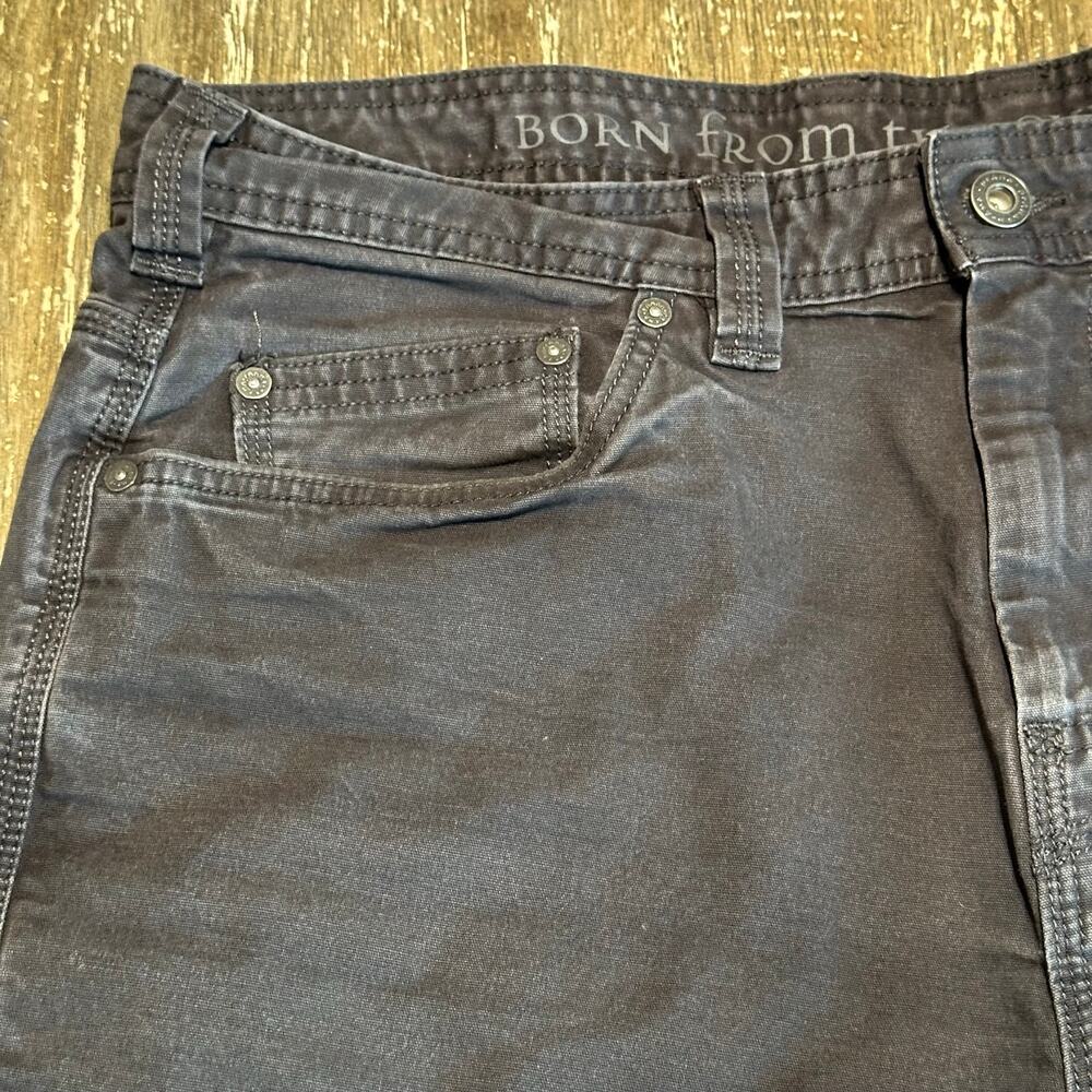 Prana Stretch Cargo Style Hiking Shorts Black Dark Gray Men’s Size 34W x 11L - Picture 2 of 12